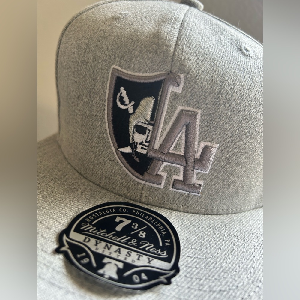 Mitchell & Ness Gray Hat with Black and White Logo